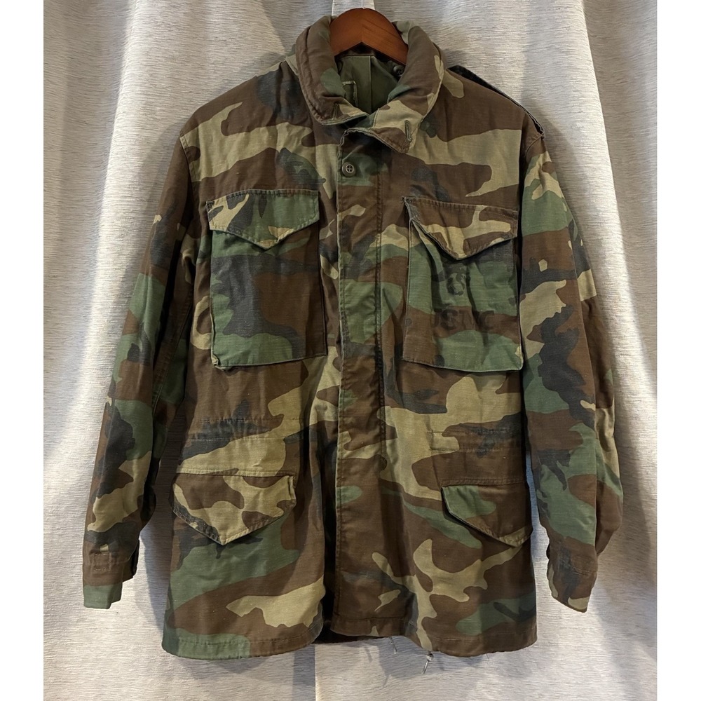 US Army M-65 Field Jacket Mens Woodland Camo Cold Weather USGI